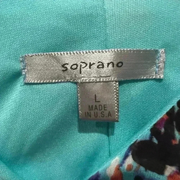 NWT SOPRANO FLORAL SUMMER MINU DRESS SIZE LARGE - Picture 4 of 5